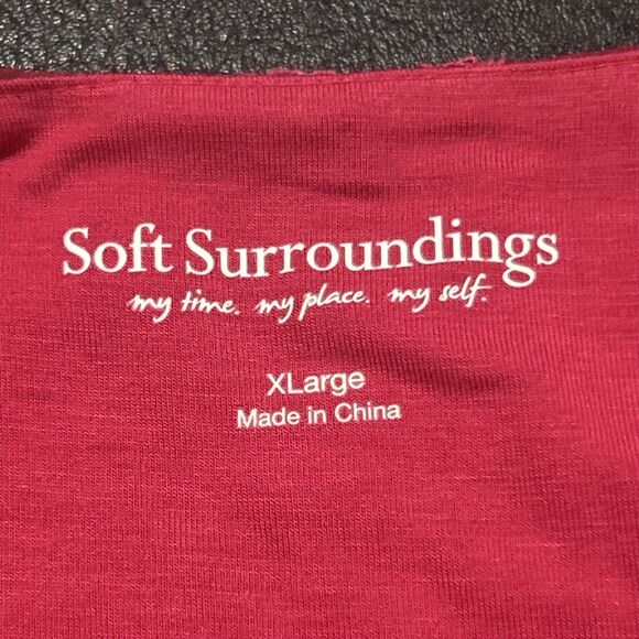 Soft Surroundings Top Women XL Pink Floral Embroidered Silk Sheer Layered Blouse - Picture 2 of 6